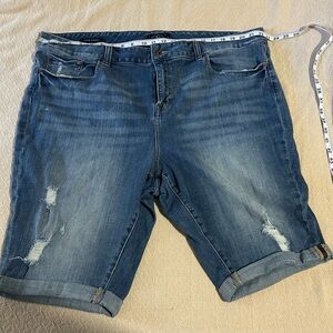 Lucky Brand Distressed Bermuda Jean Shorts